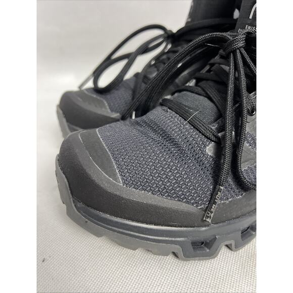 On Cloud Women’s Cloudrock Waterproof Hiking Trail Boots Size 8.5 Black - Picture 2 of 12